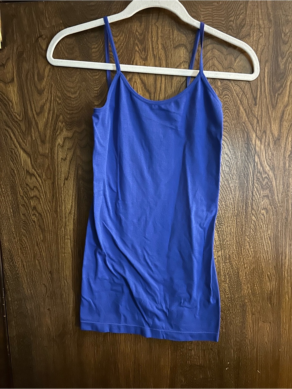 Satin-Feel Blue Women's Camisole with Slim Straps